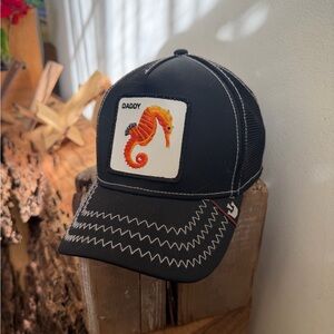 Goorin Bros “Daddy” Seahorse Black Trucker Cap